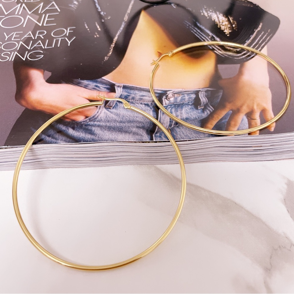 Lux Gold-Dipped Stainless Steel Earrings